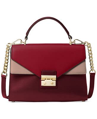 michael michael kors sloan tricolor leather top handle satchel|saks Michael Kors button down.